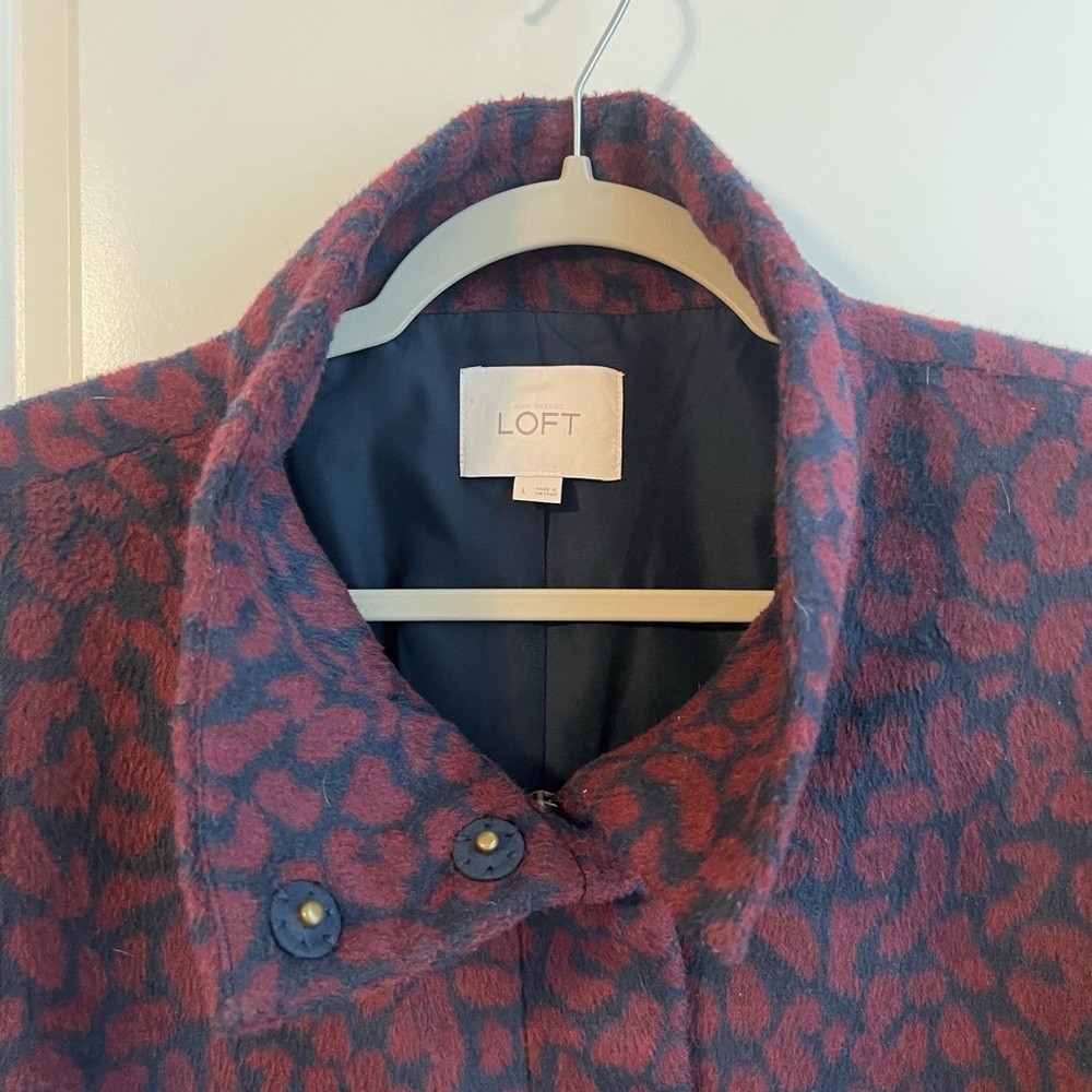LOFT Leopard Print Coat - L - Picture 6 of 10